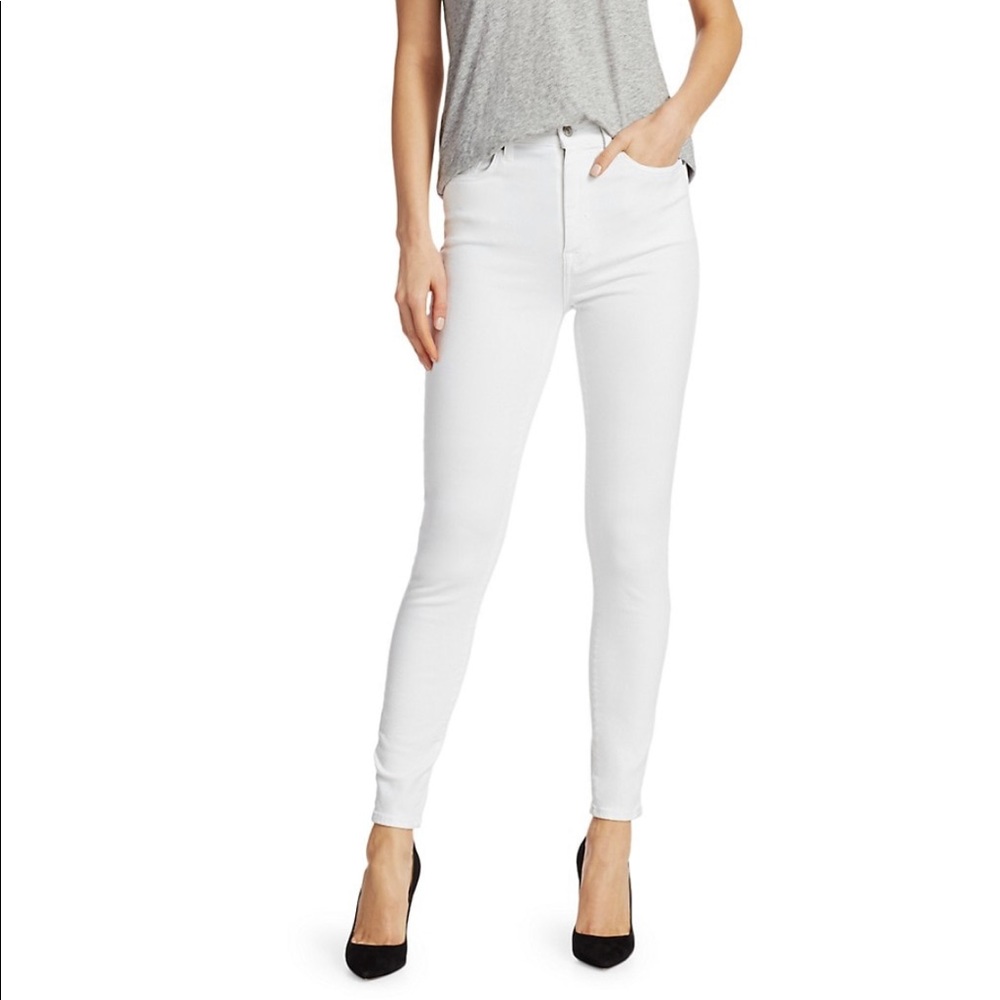 7 For All Of Mankind White Skinny Jeans